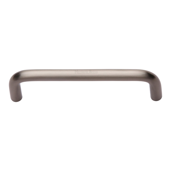 C2155 96-SN • 096 x 105 x 32mm • Satin Nickel • Heritage Brass D-Pattern 08mm Ø Cabinet Pull Handle